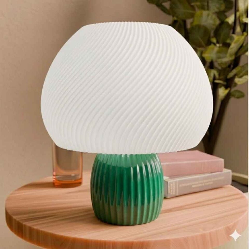 Dalgalı Mantar Masa Lambası