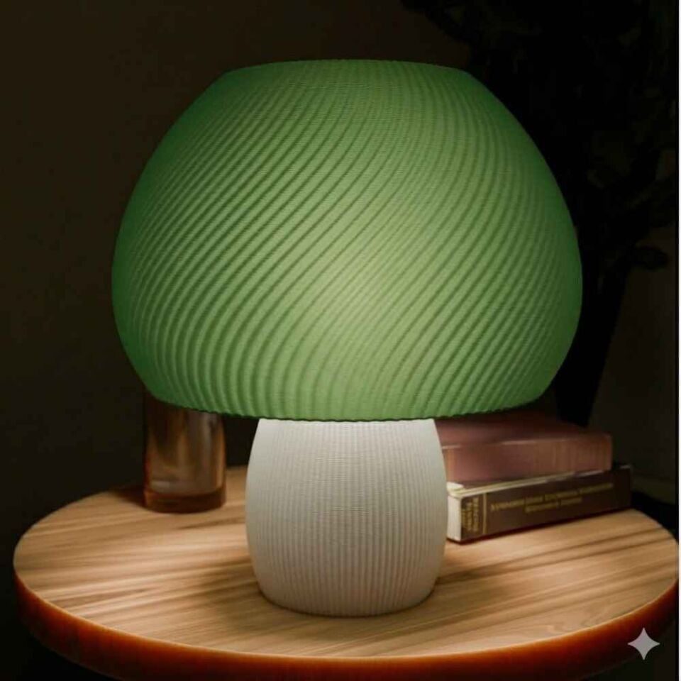 Dalgalı Mantar Masa Lambası
