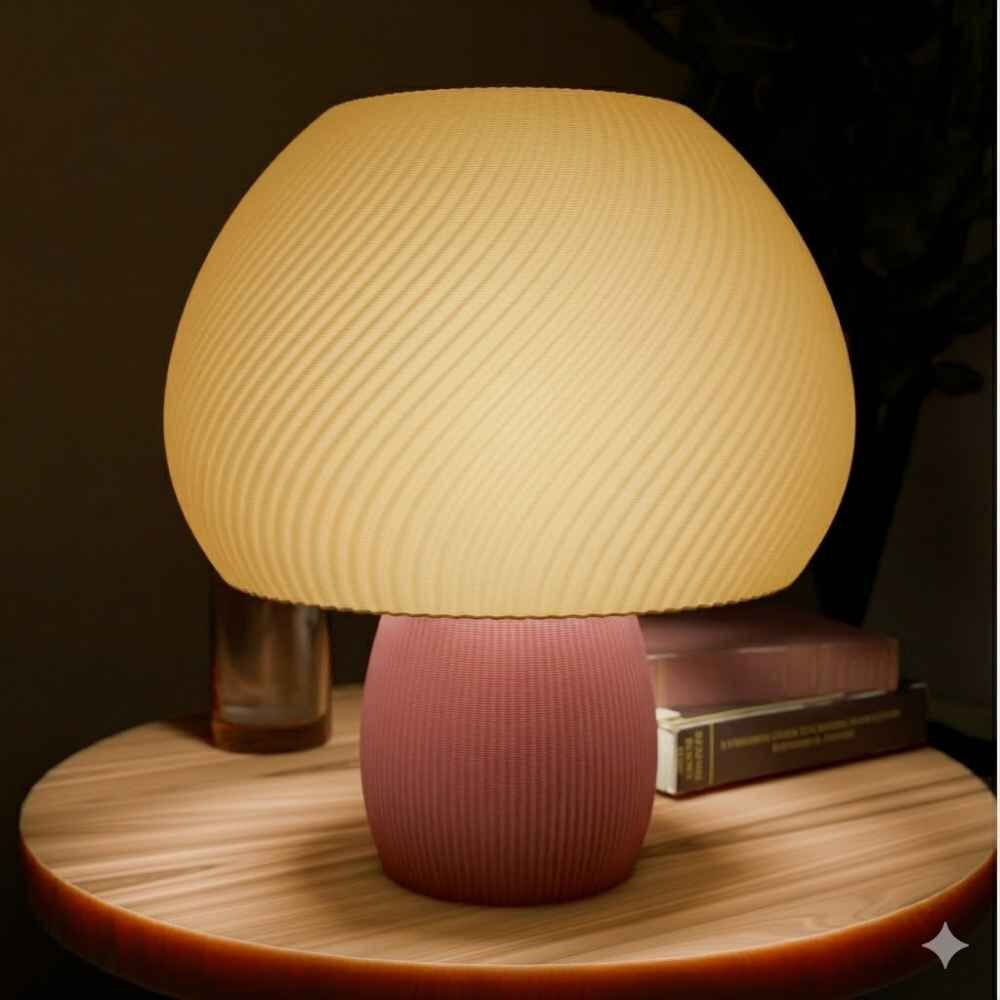 Dalgalı Mantar Masa Lambası