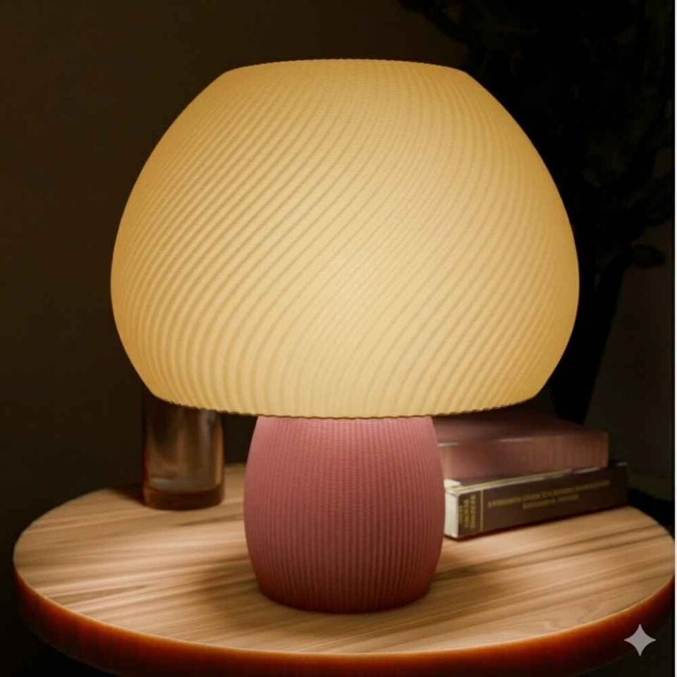 Dalgalı Mantar Masa Lambası