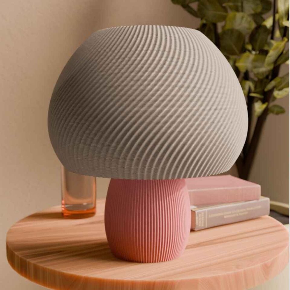 Dalgalı Mantar Masa Lambası