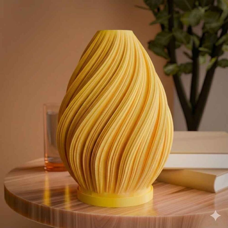 Sarmal Alev Masa Lambası