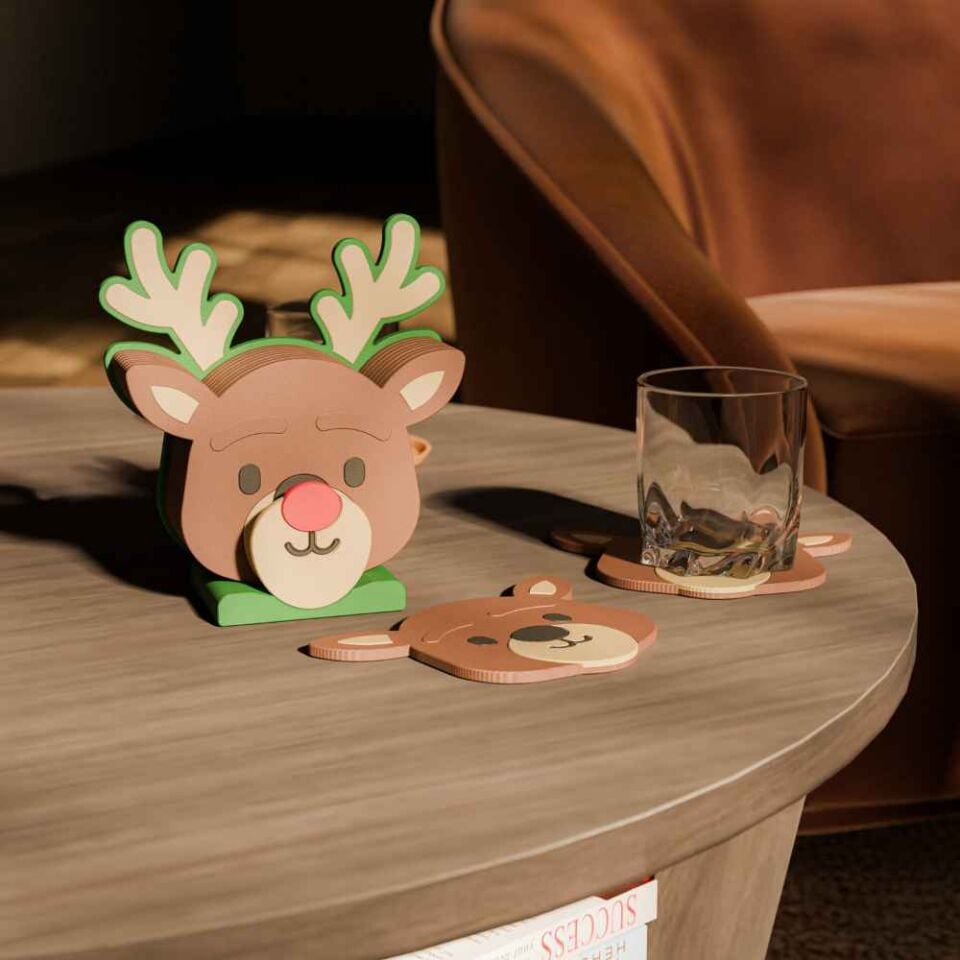 Ren Geyiği - Bardak Altı Seti