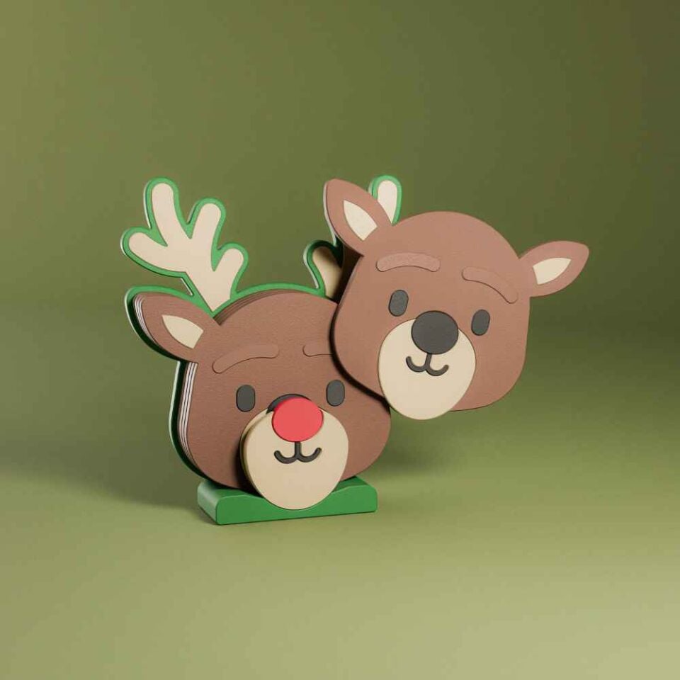 Ren Geyiği - Bardak Altı Seti