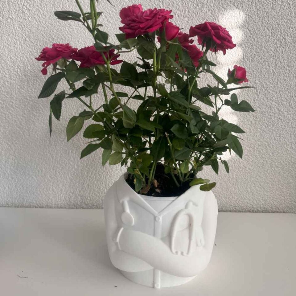 Doktor Önlüğü Temalı Saksı