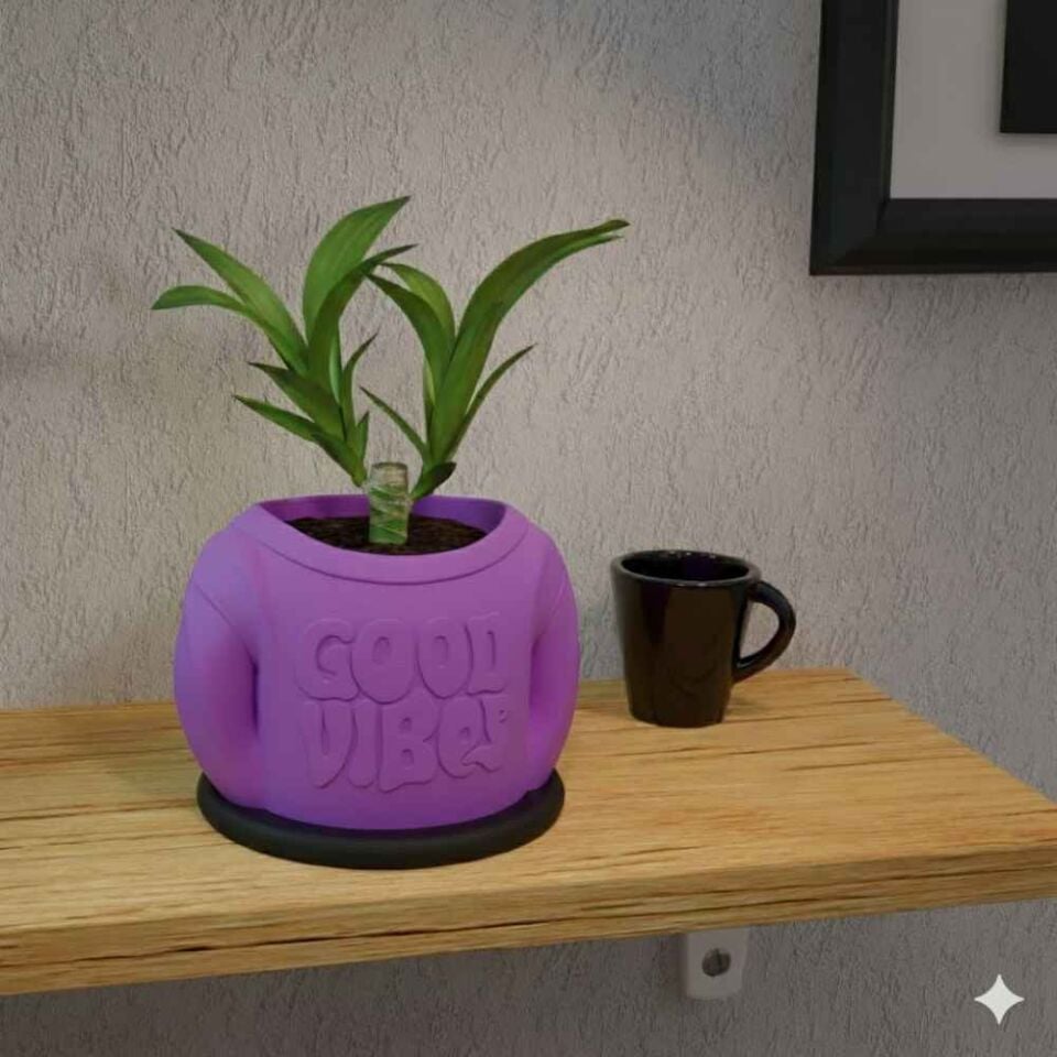 Kazak Temalı Saksı