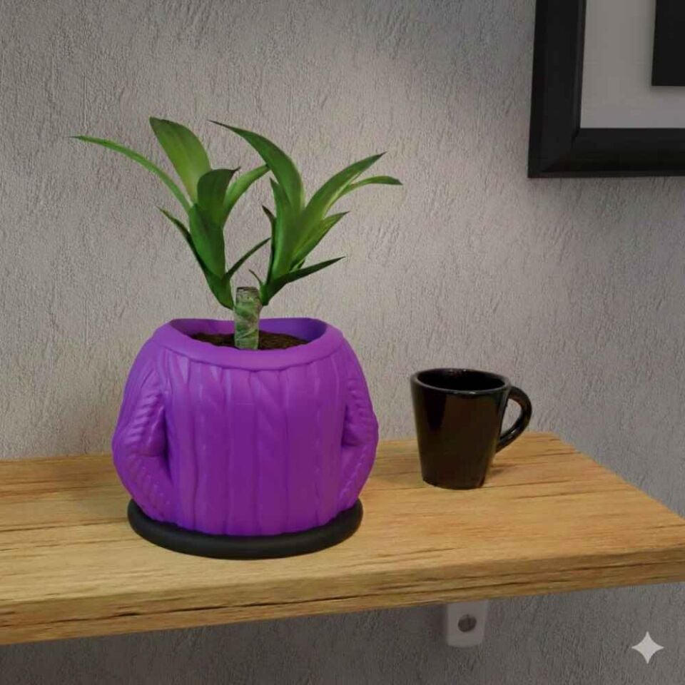 Kazak Temalı Saksı